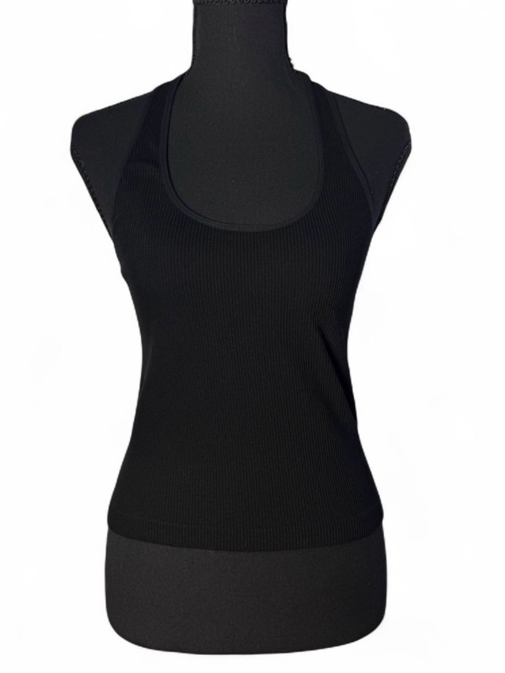 BP. Nordstrom Black Ribbed Seamless Halter Tank Top Size M/L
